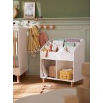 Meuble de rangement 2 cases + tagre - bibliothque ligne feston blanc