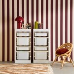 Meuble de rangement enfant 4 bacs de rangement, 41, 5 x 30 x 89cm (lot de 2) blanc
