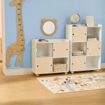 Meuble de rangement portes coulissantes - bouli beige