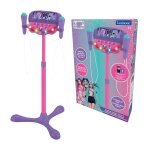 Microphone k - pop academy sur pied ajustable lumineux avec enceinte, 2 micros et effets vocaux, fonction ...
