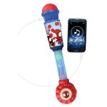 Microphone spiderman avec tube lumineux et enceinte bleu