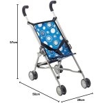 Mini buggy roma design bleu avec motifs pour poup�e bleu