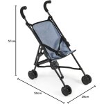 Mini - buggy roma jean bleu gris et noir