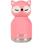 Mini gourde isotherme bestie renard rose, blanc, noir