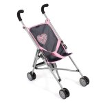 Mini - poussette buggy pour poupons roma gris et rose Mini - poussette buggy pour poupons roma gris et rose