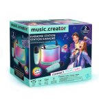 Mini station karaok� - enceinte lumineuse avec 2 microphones sans fil - music creator multicolore