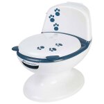 Mini toilette panda, pot avec bruit de chasse d'eau, panda blanc et bleu