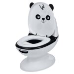 Mini toilette panda, pot avec bruit de chasse d'eau, panda blanc et noir