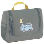 Mini trousse de toilette little gang gris, bleu clair, moutarde