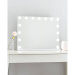 Miroir coiffeuse 15 led intensit� r�glable blanc