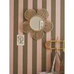 Miroir fleur beige