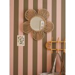Miroir fleur beige