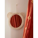 Miroir ourson tricot beige