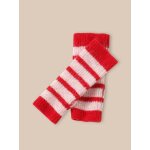 Mitaines rayes laine et mohair fille rose chine