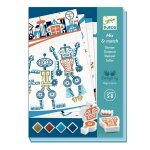 Mix et match tampons alien robots multicolore