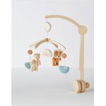 Mobile musical babou & kendi en bois beige