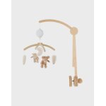 Mobile musical avec bras en bois lily & fluffy rose Mobile musical avec bras en bois lily & fluffy rose