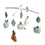 Mobile musical en coton - botanica vert