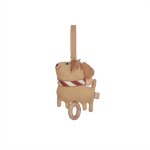 Mobile musical en coton brun