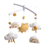 Mobile musical en coton - sunlight blanc