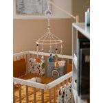 Mobile musical mini zoo beige / multicolore
