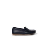 Mocassins en cuir bleu marine