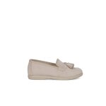 Mocassins pompons serratex beige