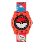 Montre analogique quartz pokmon avec bracelet en silicone rouge