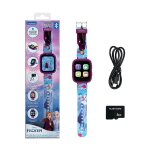 Montre bluetooth avec �cran couleurs frozen avec camera et carte m�moire de 8 go bleu