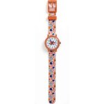 Montre enfant fleurs orange, rose, bleu