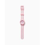 Montre  rayures mauve clair