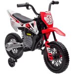 Moto cross lectrique dirt bike enfant 12v 2 moteurs 2 vitesses 2, 4 - 5 km / h max. musiques rouge