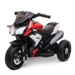 Moto lectrique enfant 3 roues 6v 3km / h max. effets lumineux sonores rouge