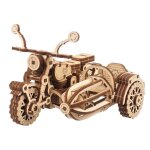 La moto volante de hagrid mini maquette en bois avec side - car � assembler brown