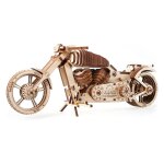 Motocyclette vm - 02 en bois  construire maquette mcanique 3d avec moteur  lastique brown
