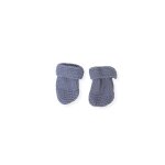 Moufles bébé en coton bleu orage Moufles bébé en coton bleu orage