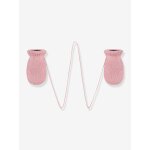 Moufles b�b� fille tricot doubl� polaire blanc