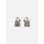 Moufle b�b� imprim� pingouin gris