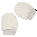 Moufles naissance en coton gants bb anti griffures beige