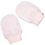 Moufles naissance en coton gants b�b� anti griffures rose