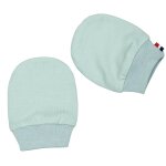 Moufles naissance en coton gants bb anti griffures vert