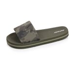 Mules claquettes sandale de plage, piscine, confort quotidien camo kaki