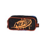 Nerf - trousse scolaire double compartiment playground - noir orange - enfant noir