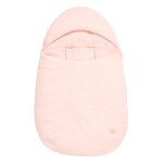 Nid d'ange bébé 5 attaches en double gaze de coton - uni sauge rose Nid d'ange bébé 5 attaches en double gaze de coton - uni sauge rose