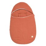 Nid d'ange b�b� 5 attaches en double gaze de coton - uni sauge rouge