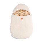 Nid d'ange bébé 5 attaches en sherpa et intérieur gaze de coton - petit chou ecru Nid d'ange bébé 5 attaches en sherpa et intérieur gaze de coton - petit chou ecru