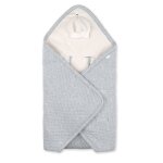 Nid d'ange biside ouatin t - pady quilted - teddy mix grey