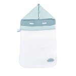 Nid d'ange en coton - lily blanc / bleu