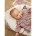 Nid d'ange en gaze de coton bio et tissu liberty personnalisable rose ple