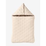 Nid d'ange motif coeur en jacquard beige